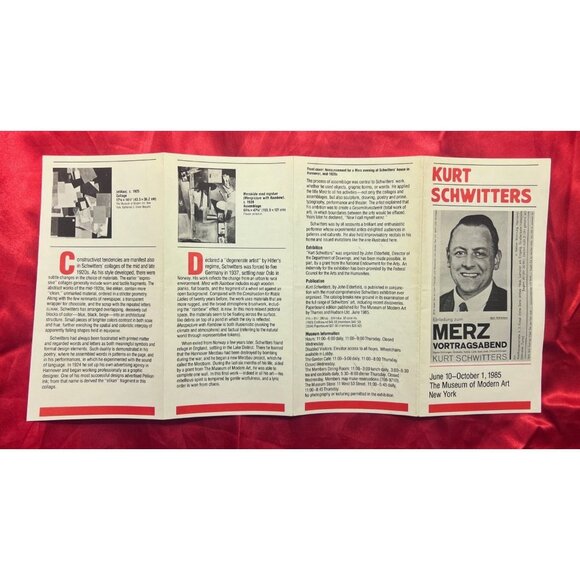 Kurt Schwitters MERZ MoMA Exhibition Brochure 1985 NYC Dada Collage Art - Picture 2 of 7